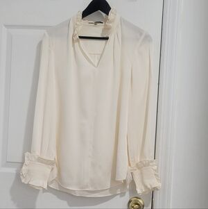 Kobi Halperin Cream Ruffle Blouse